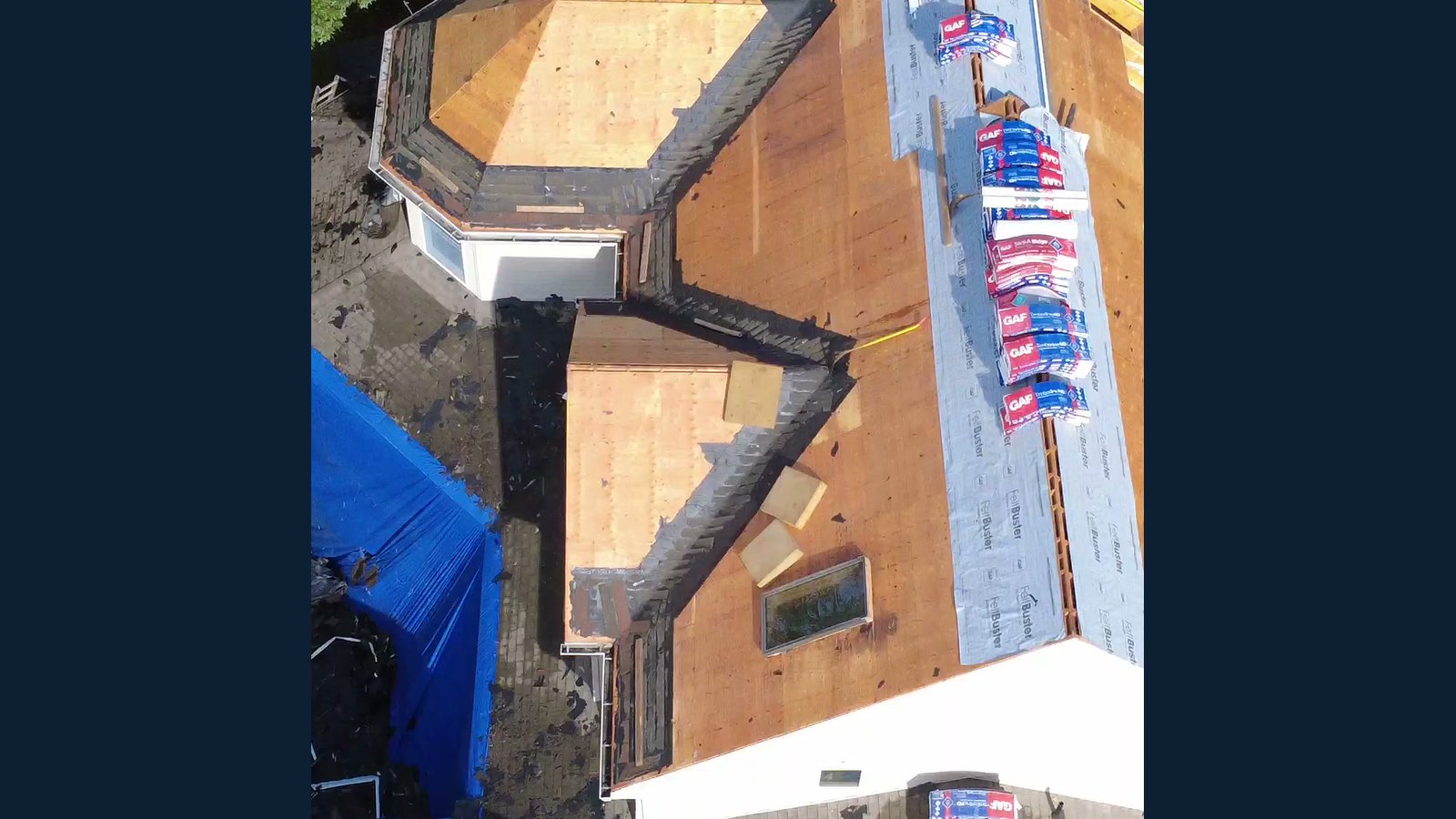 Photo 4 of 10, Tear-off: Old roof off, new decking on the octagon and dormer