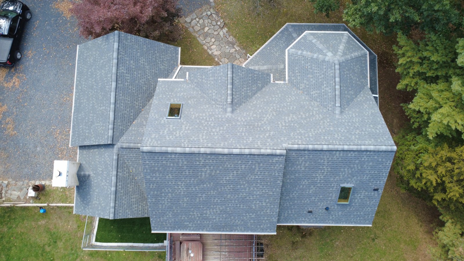 Photo 7 of 10, After: Finished roof from above, front