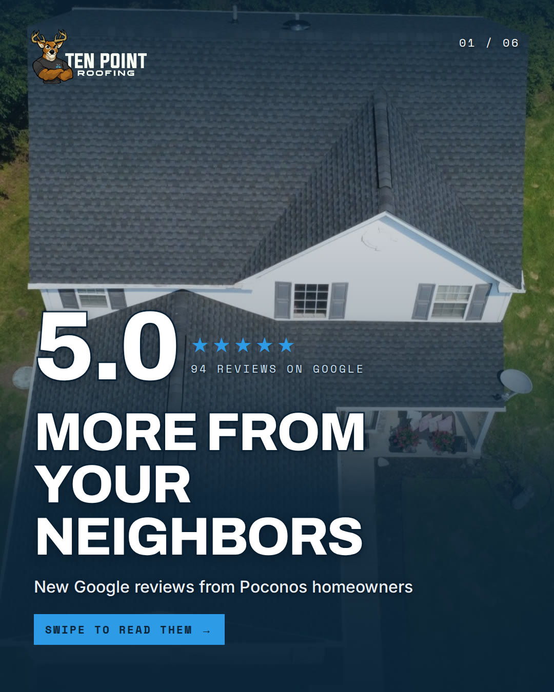 94 Google reviews at 5.0: what your neighbors said, slide 1 of 6