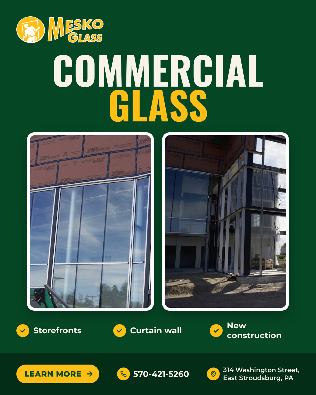 Commercial glass, slide 1 of 7