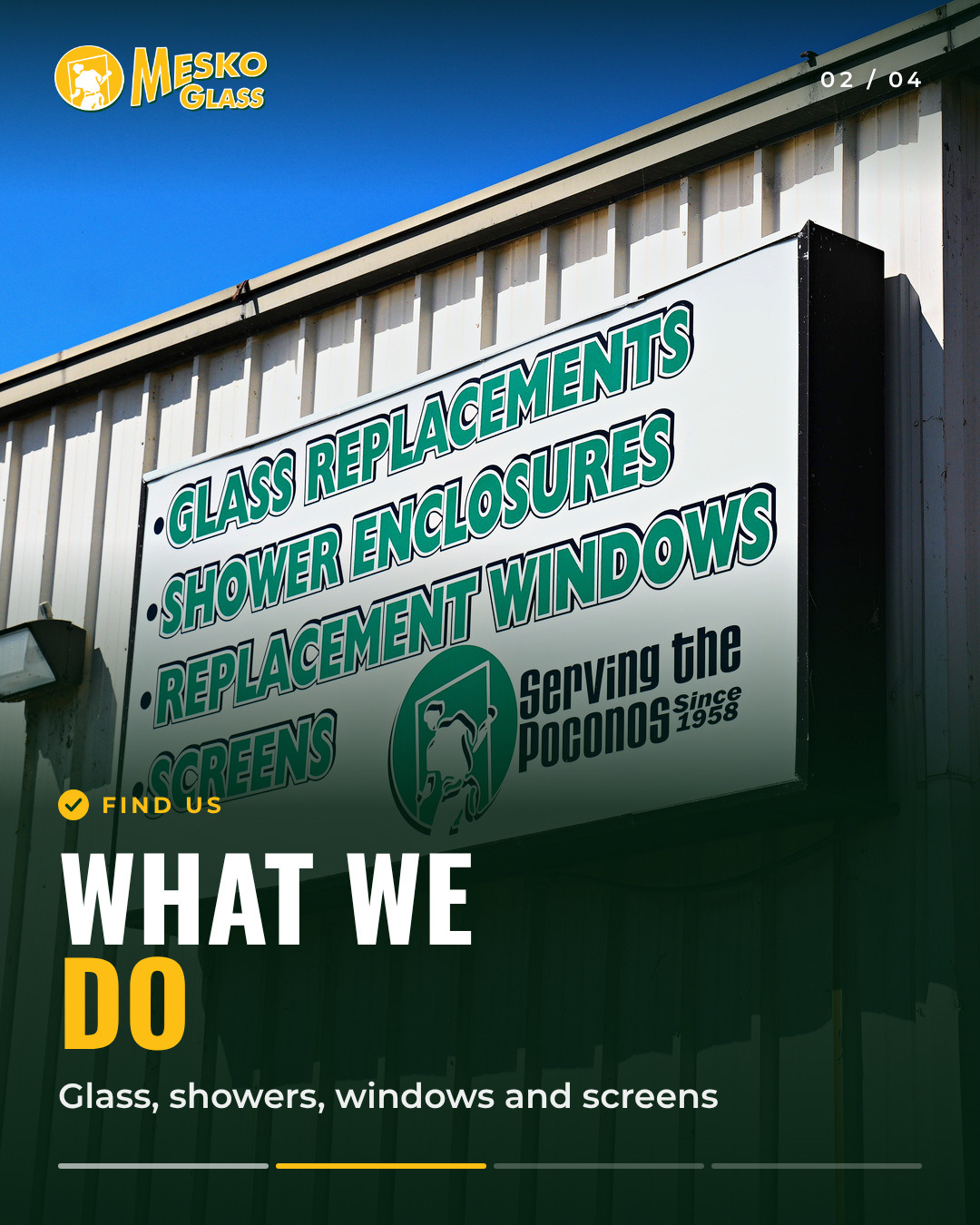 Look for the green sign, slide 2 of 4