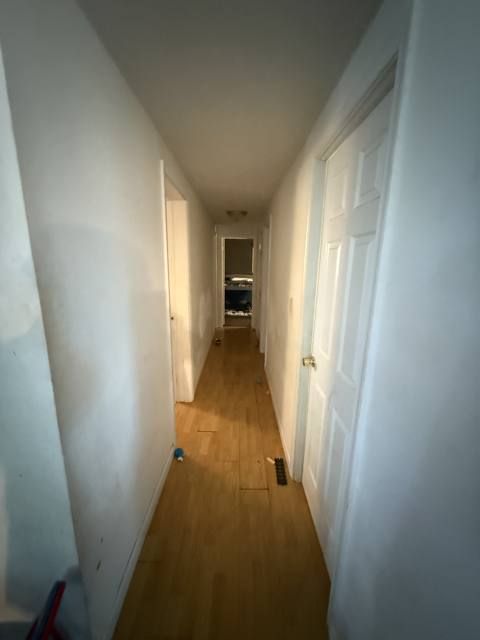 Before: hallway looking down its length