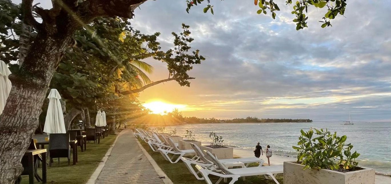 Sunset over Playa Punta Popy at Solaz Boutique Hotel